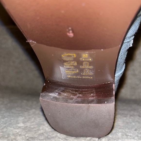 New B.E.D canvas boot gray color leather lining & sole side zipper women size 8 - Picture 6 of 8